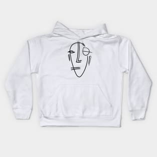 Abstract face Kids Hoodie